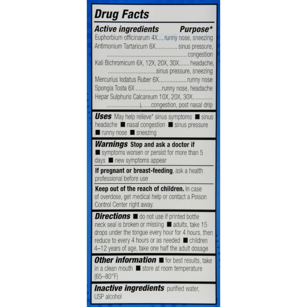 NatraBio Sinus Relief Non-Drowsy - 1 fl oz