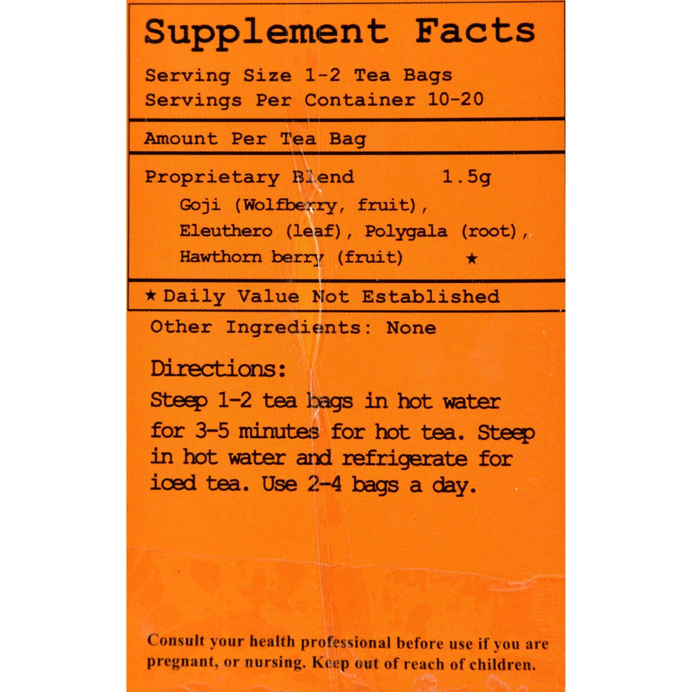 Health King Medicinal Teas Tea - Goji - 20 Bag