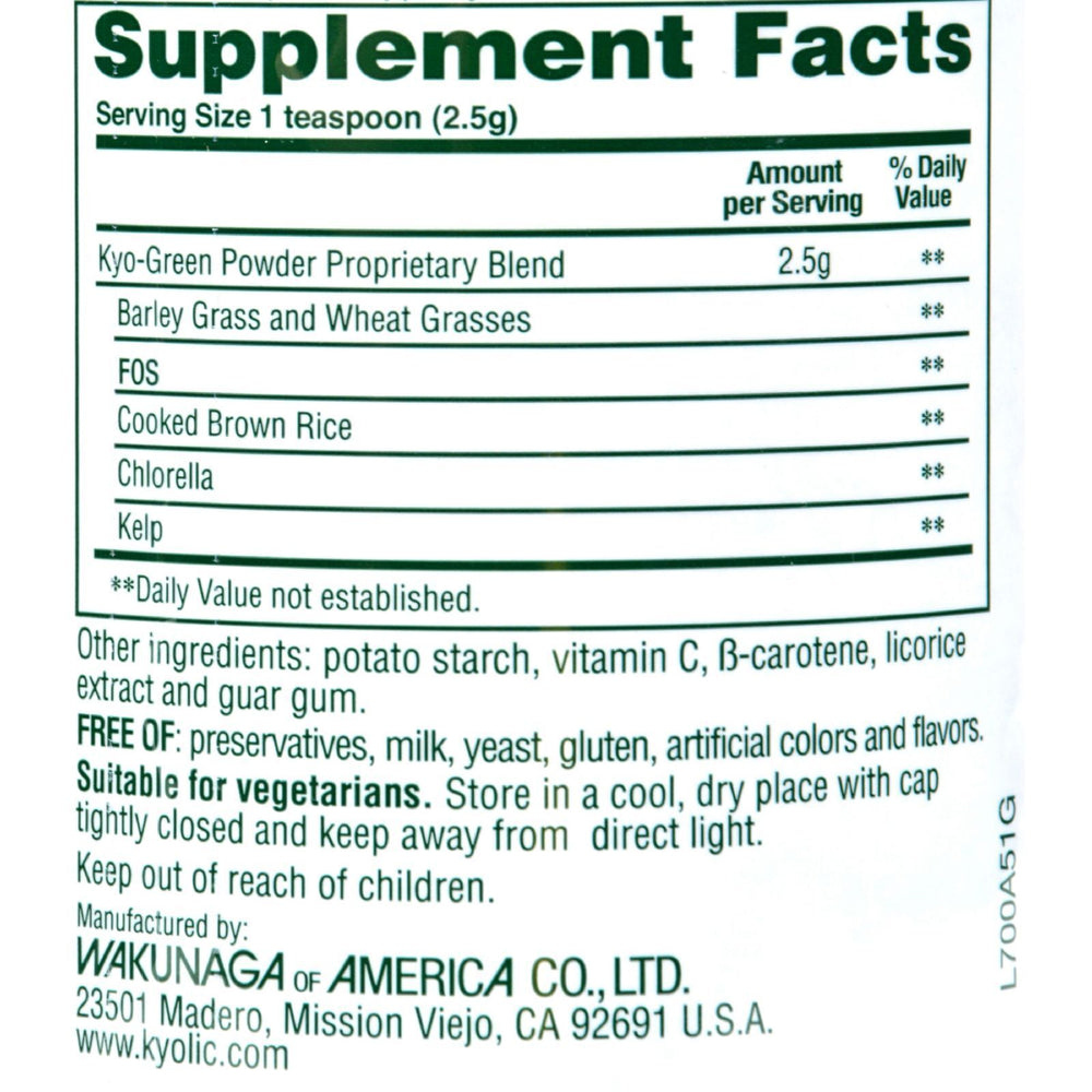 Kyolic - Kyo-Green Energy Powdered Drink Mix - 10 oz