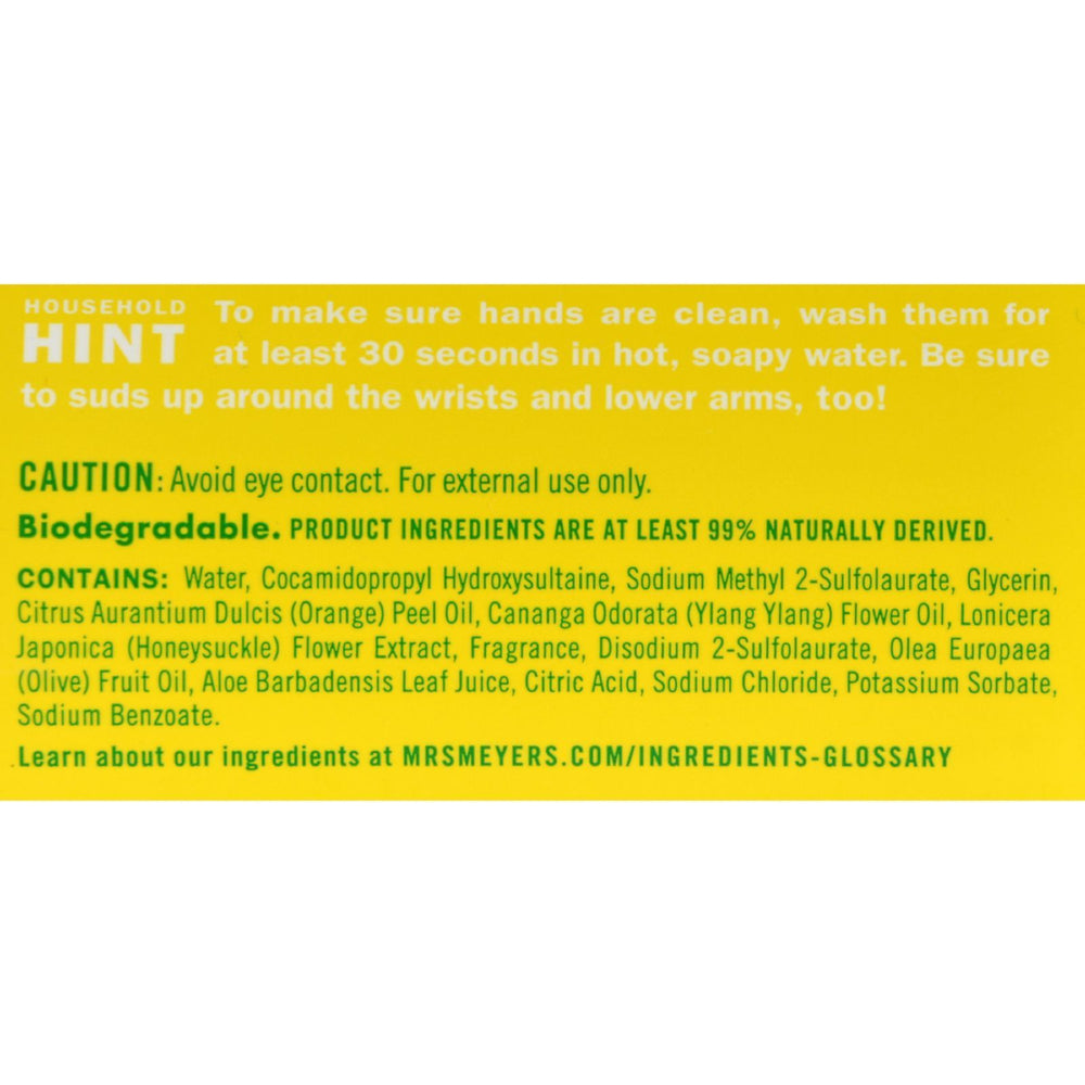 Mrs. Meyer's Clean Day - Liquid Hand Soap - Honeysuckle - Case of 6 - 12.5 oz