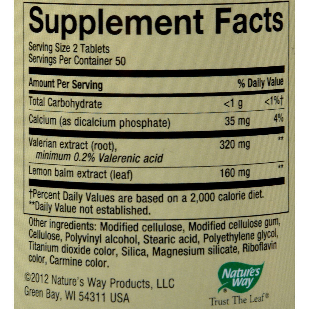 Nature's Way - Valerian Nighttime - 100 Tablets