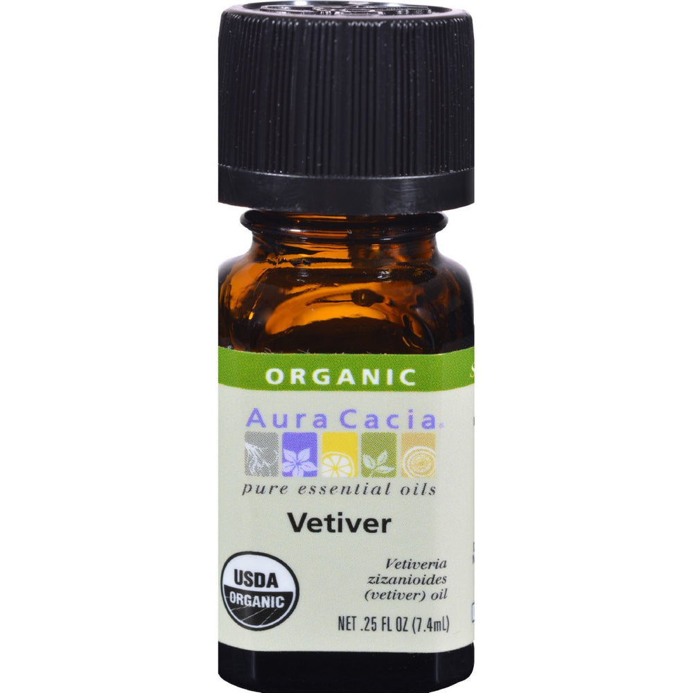 Aura Cacia - Organic Essential Oil - Vetiver - .25 oz