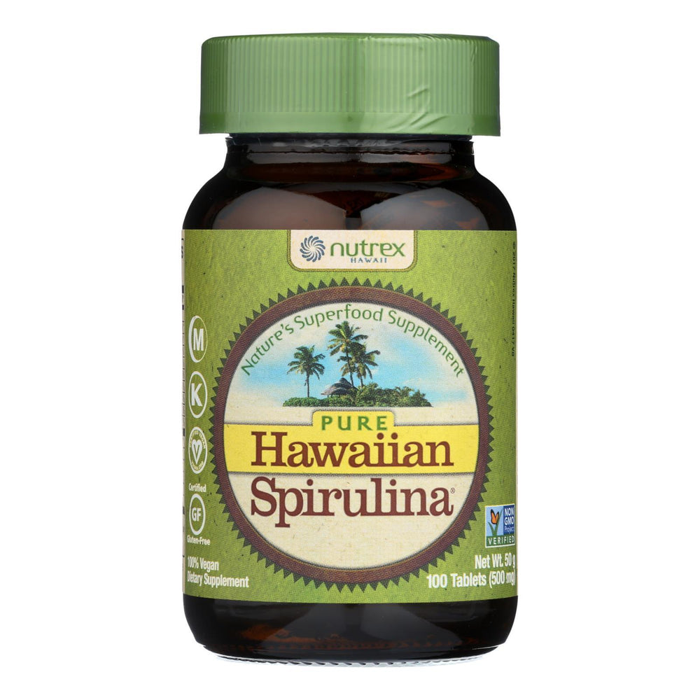 Nutrex Hawaii Pure Hawaiian Spirulina Pacifica - 500 mg - 100 Tablets