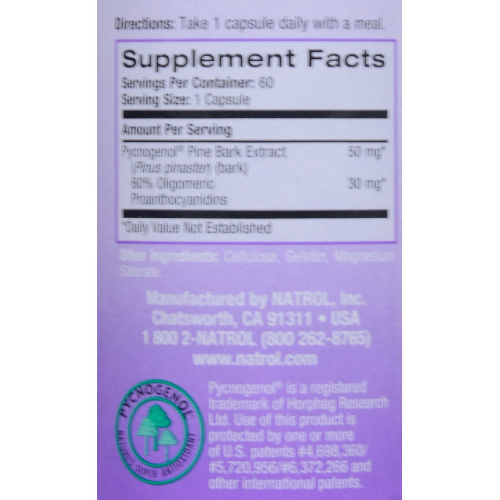 Natrol Pycnogenol - 50 mg - 60 Capsules