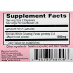 Imperial Elixir Korean White Ginseng - 500 mg - 50 Capsules