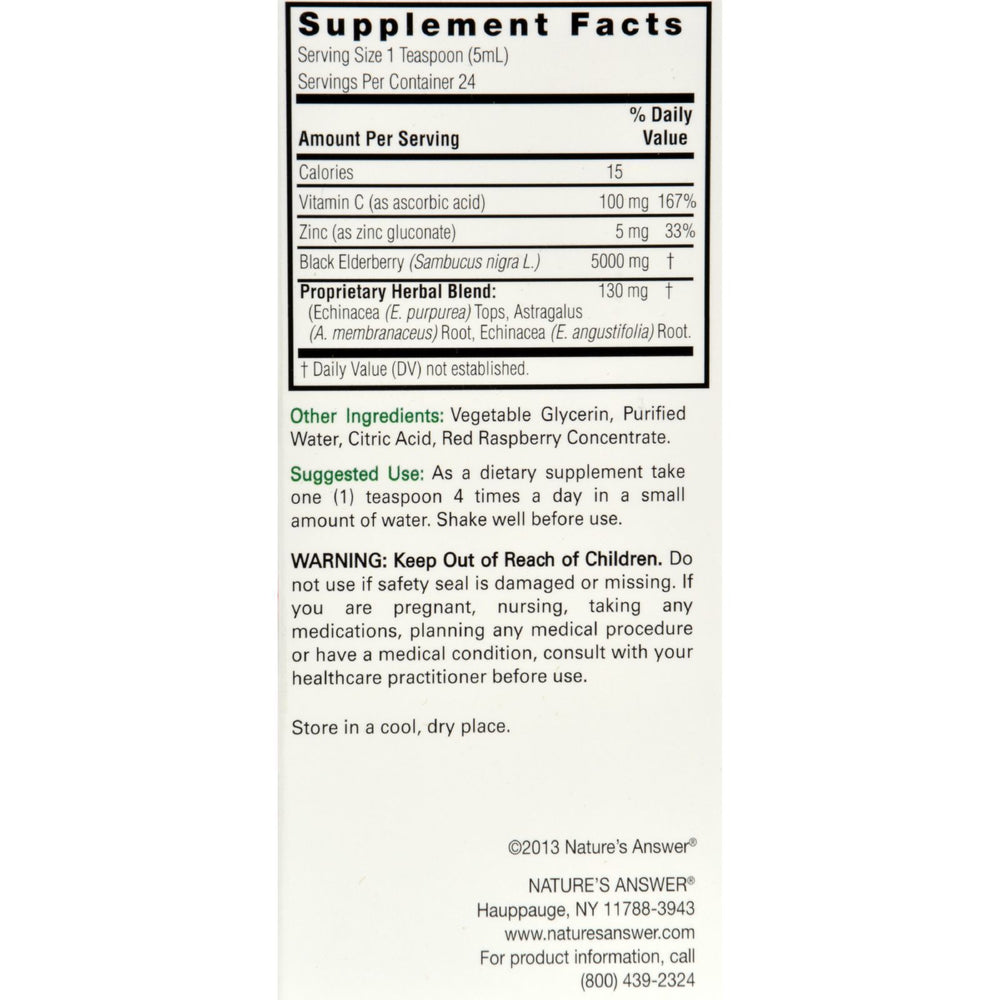 Nature's Answer - Sambucus Immune Support - 4 fl oz