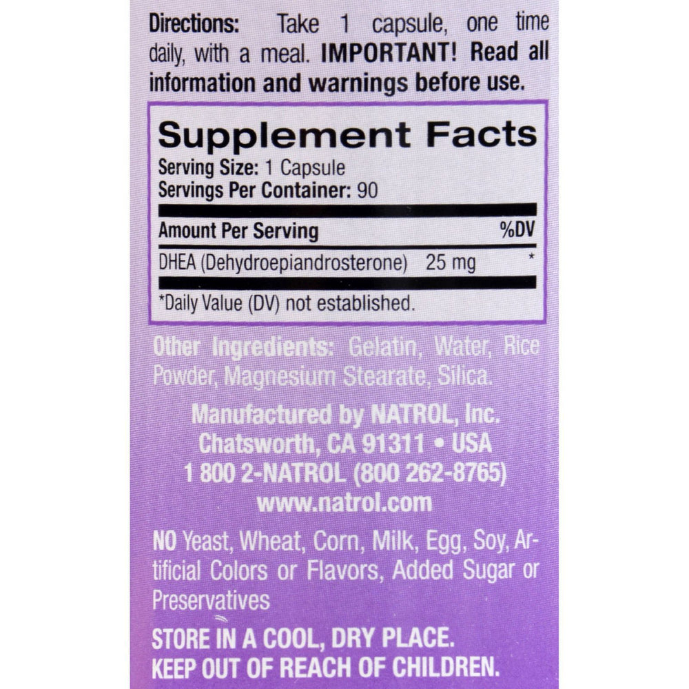 Natrol DHEA - 25 mg - 90 Capsules