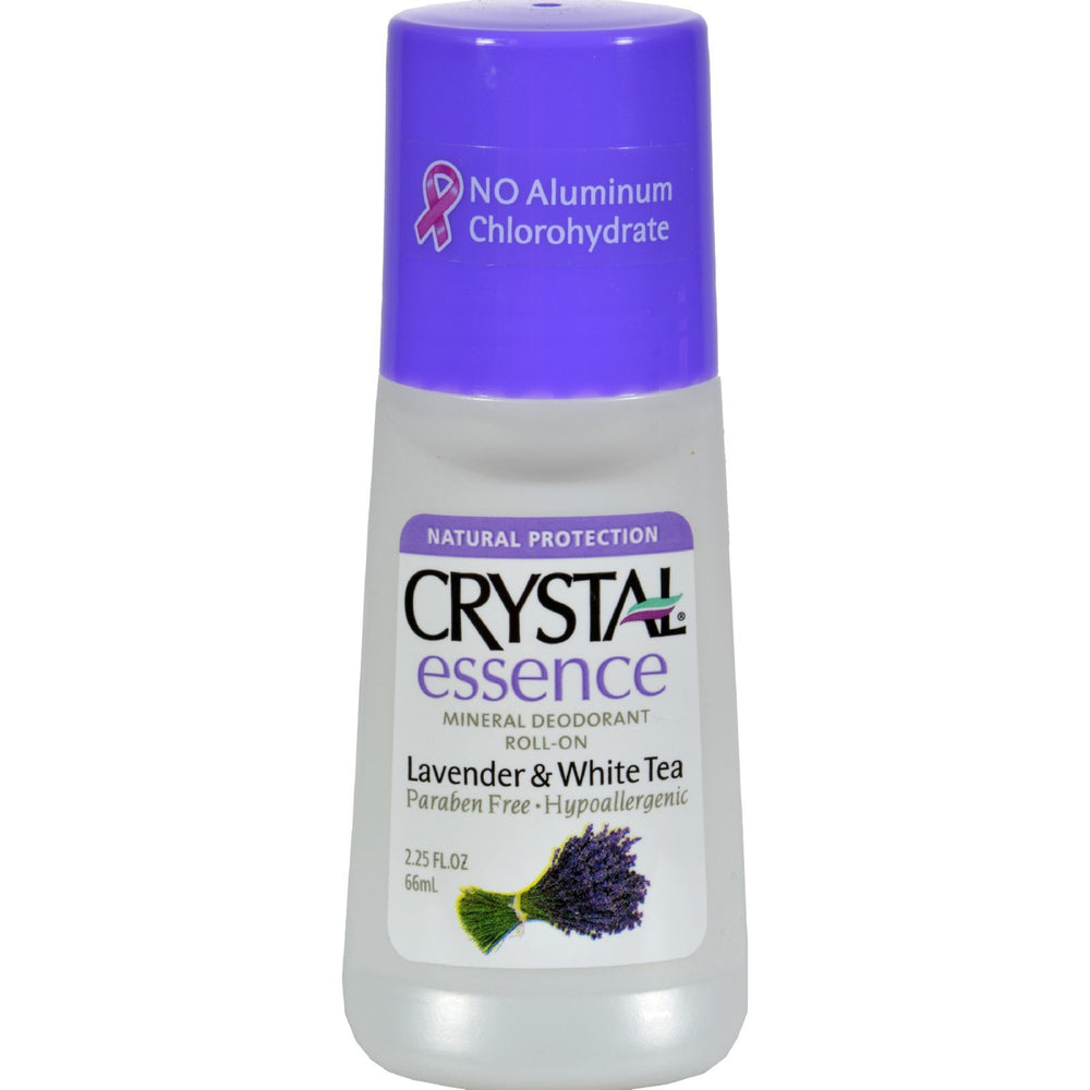 Crystal Essence Roll On Deodorant Lavender and White Tea - 2.25 fl oz