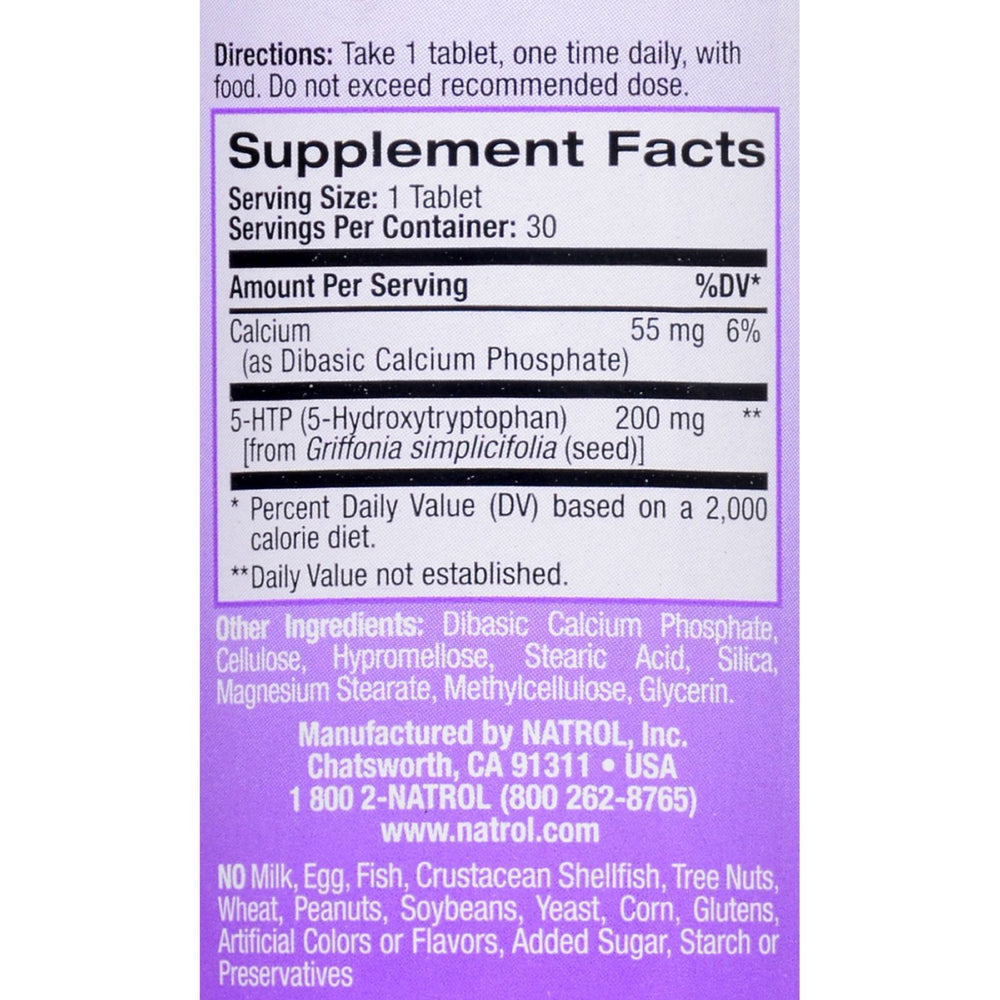 Natrol 5-HTP TR Time Release - 200 mg - 30 Tablets