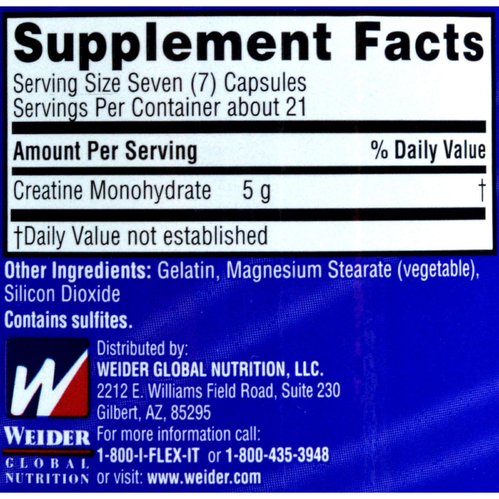 Weider Creatine Capsules - 150 Capsules