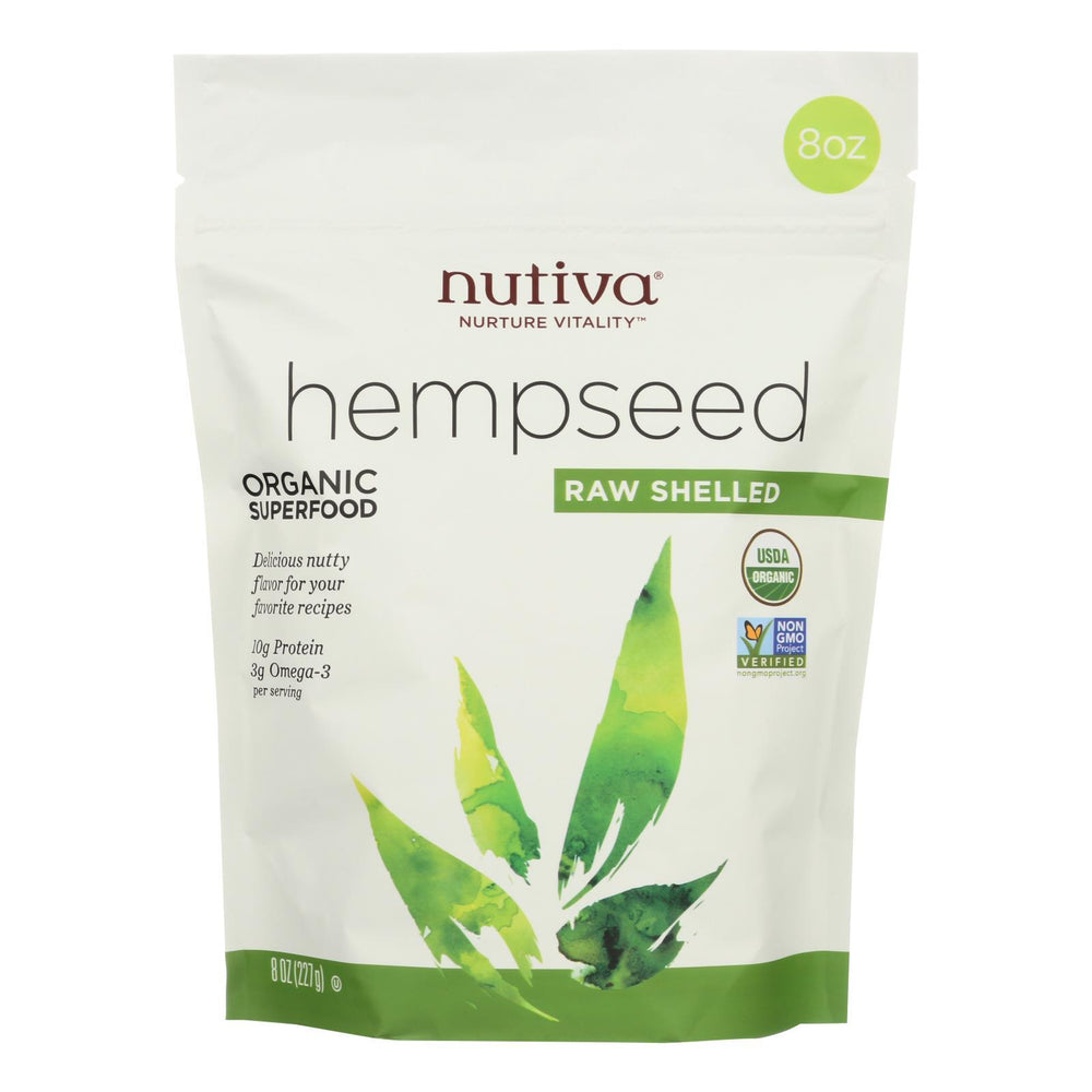 Nutiva Certified Organic Hempseed - Shelled - 8 oz - Case of 6