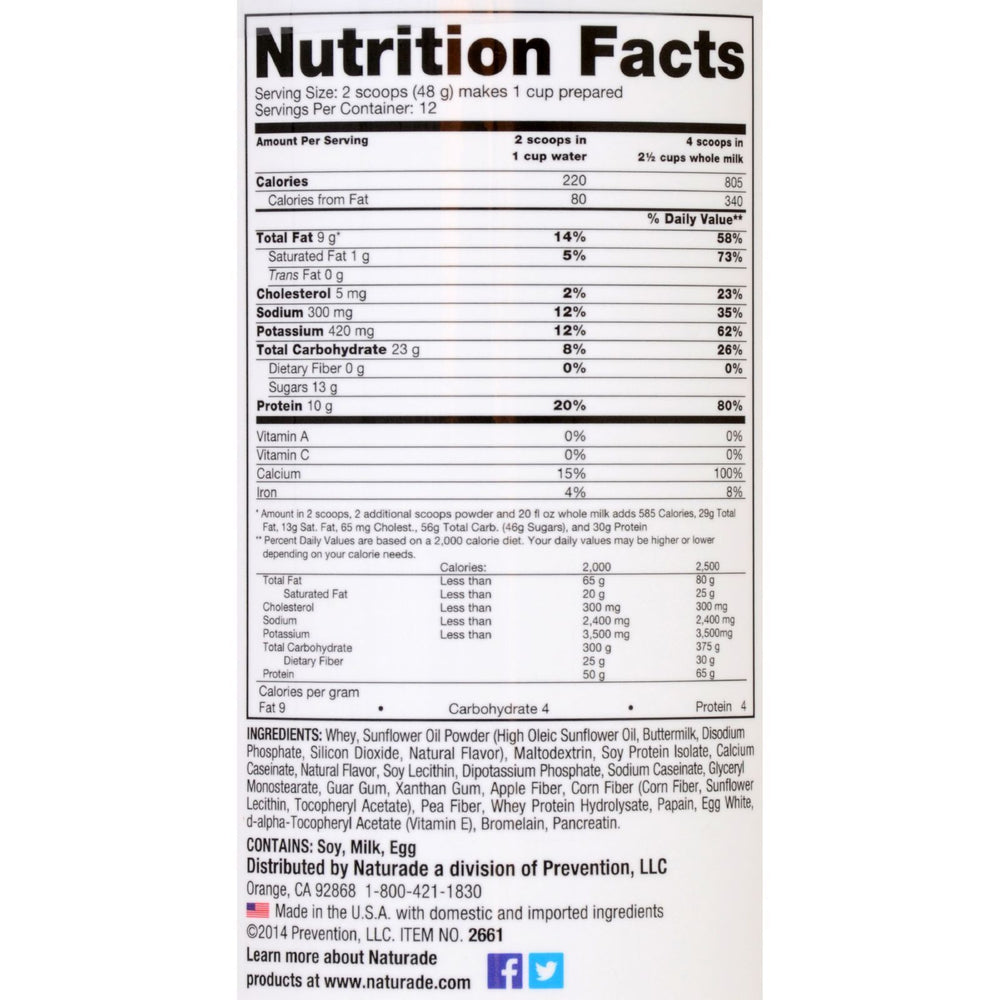 Naturade Weight Gain Vanilla - 20.3 oz