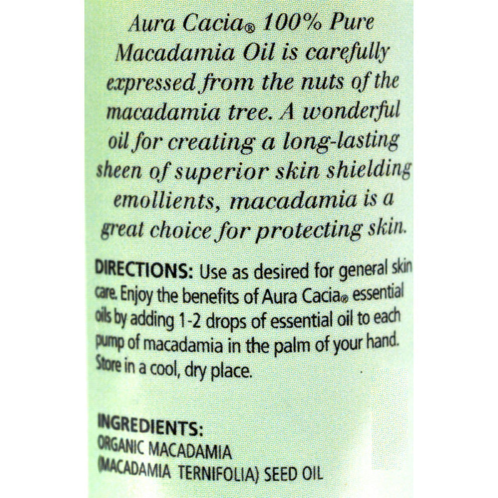 Aura Cacia - Macadamia Skin Care Oil Certified Organic - 1 fl oz