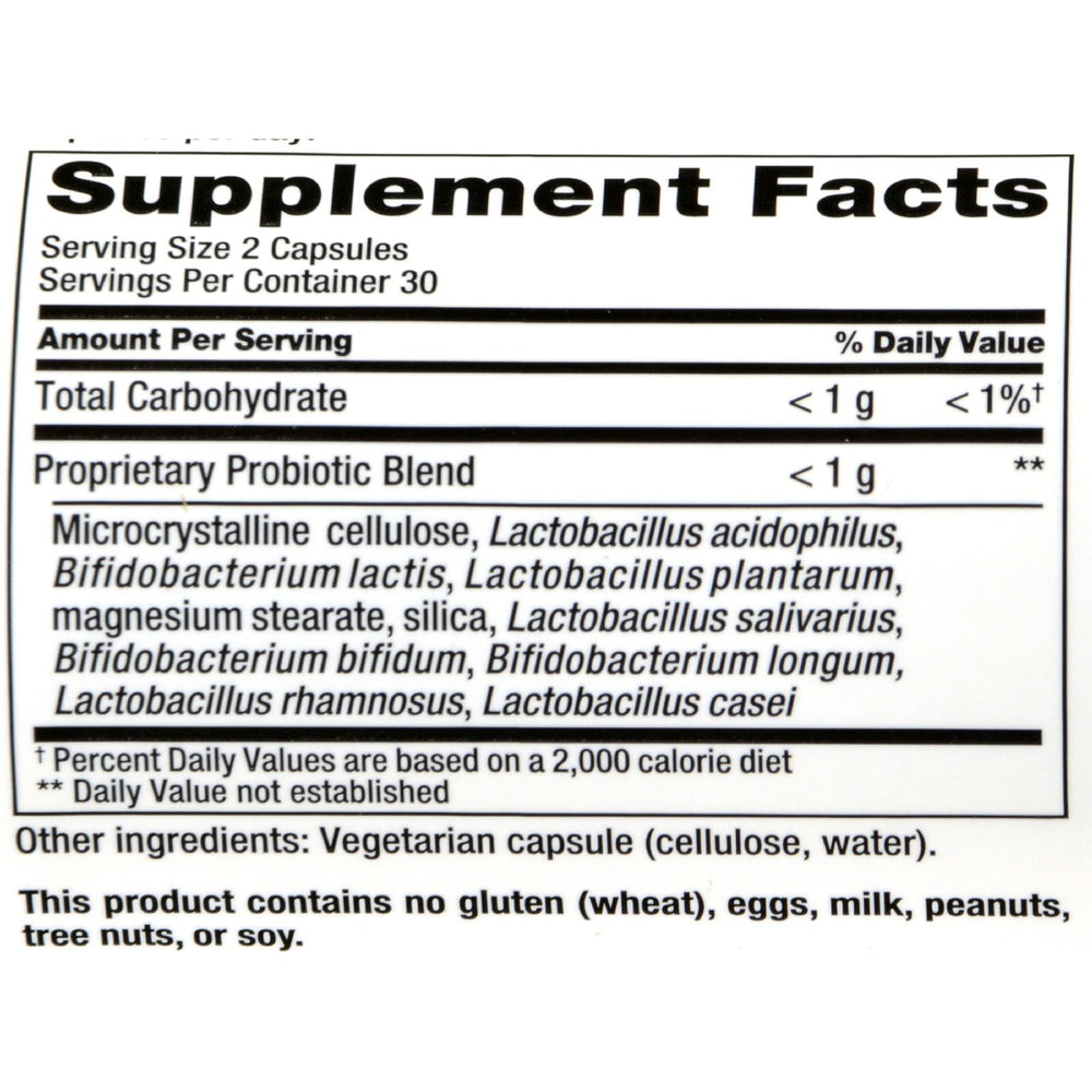 Nutrition Now PB 8 Pro-Biotic Acidophilus For Life - 500 mg - 60 Vegetarian Capsules