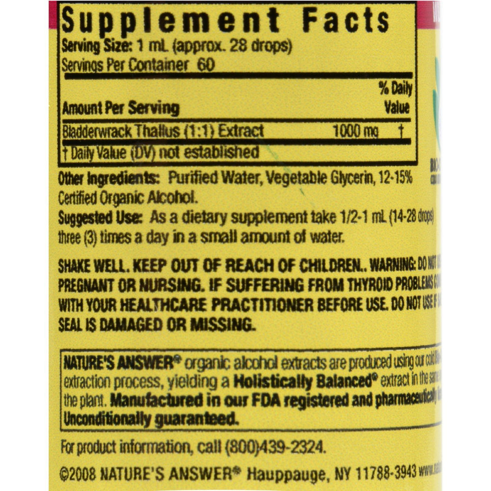 Nature's Answer - Bladderwrack Thallus - 2 fl oz