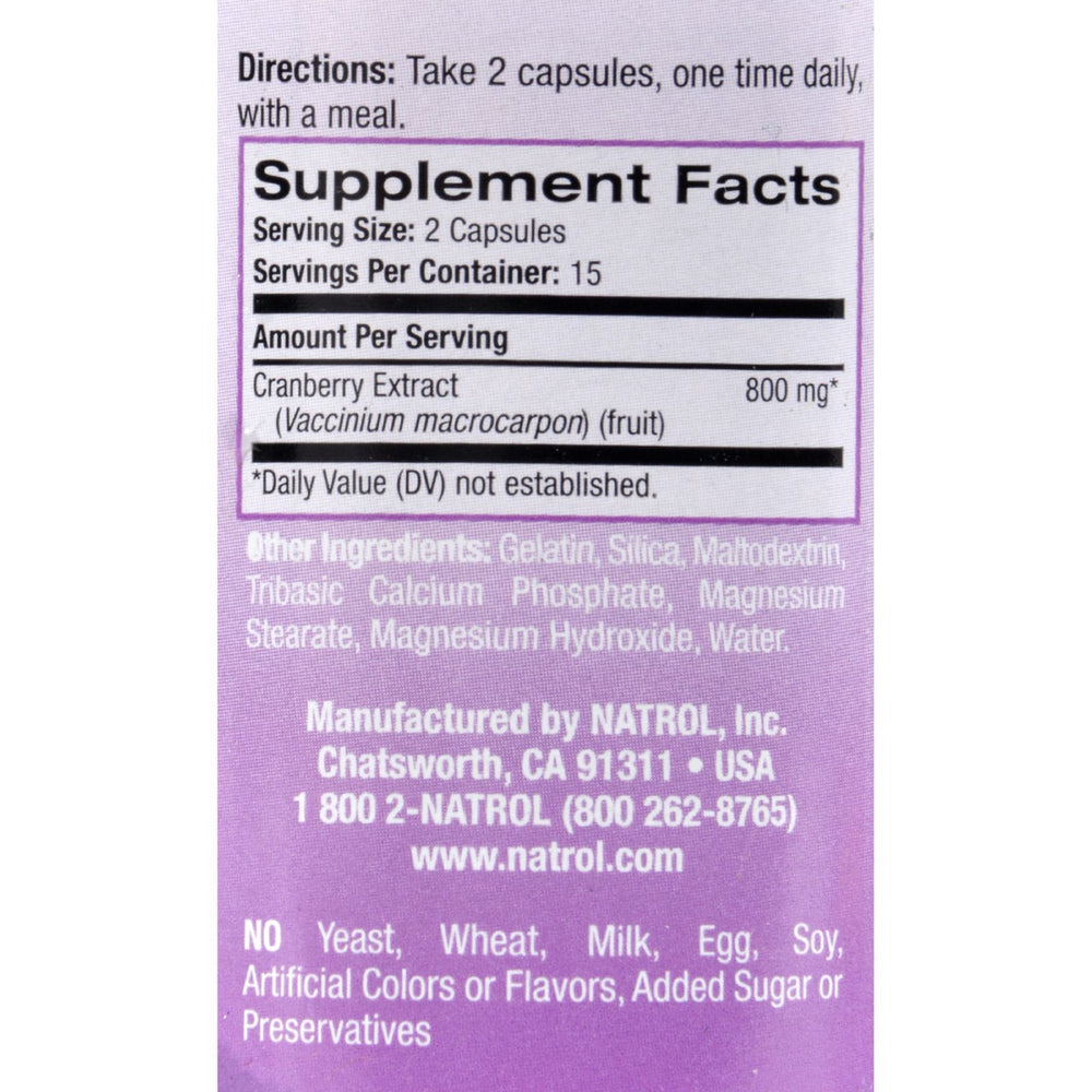 Natrol Cranberry Extract - 800 mg - 30 Capsules