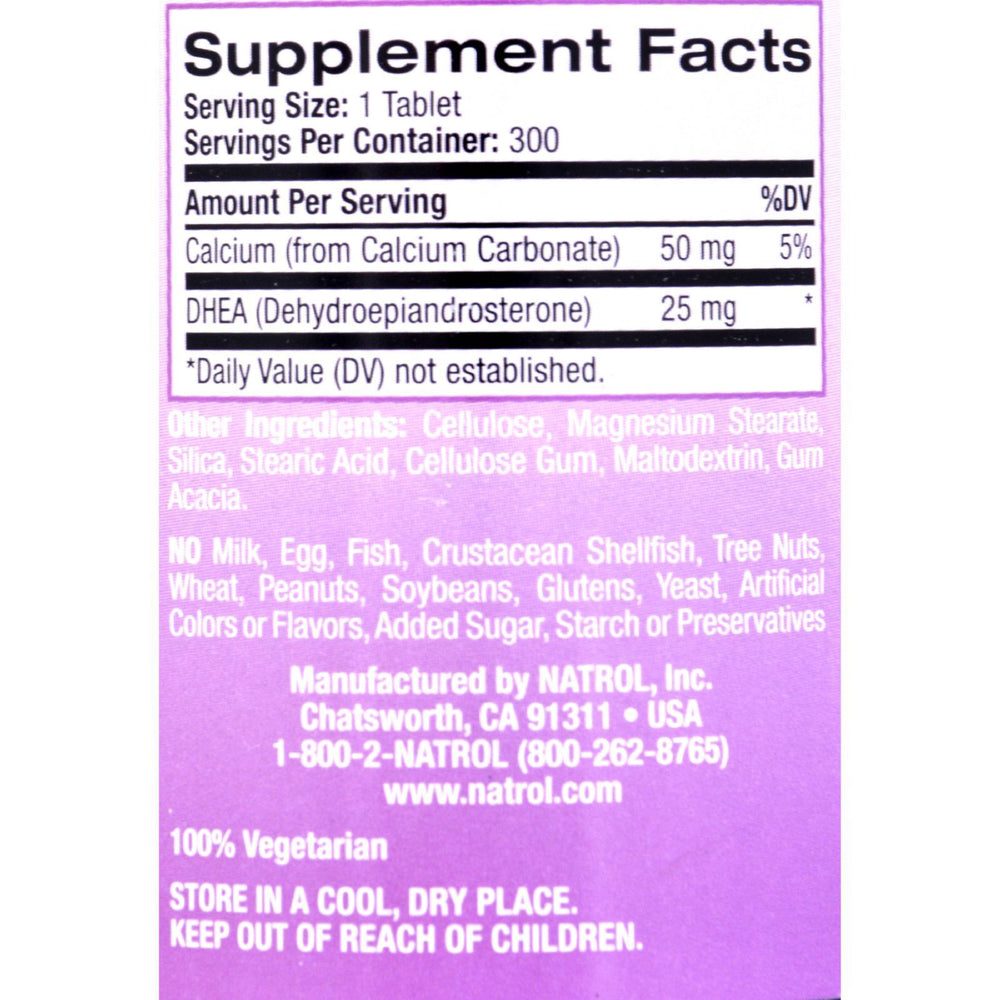 Natrol DHEA - 25 mg - 300 Tablets