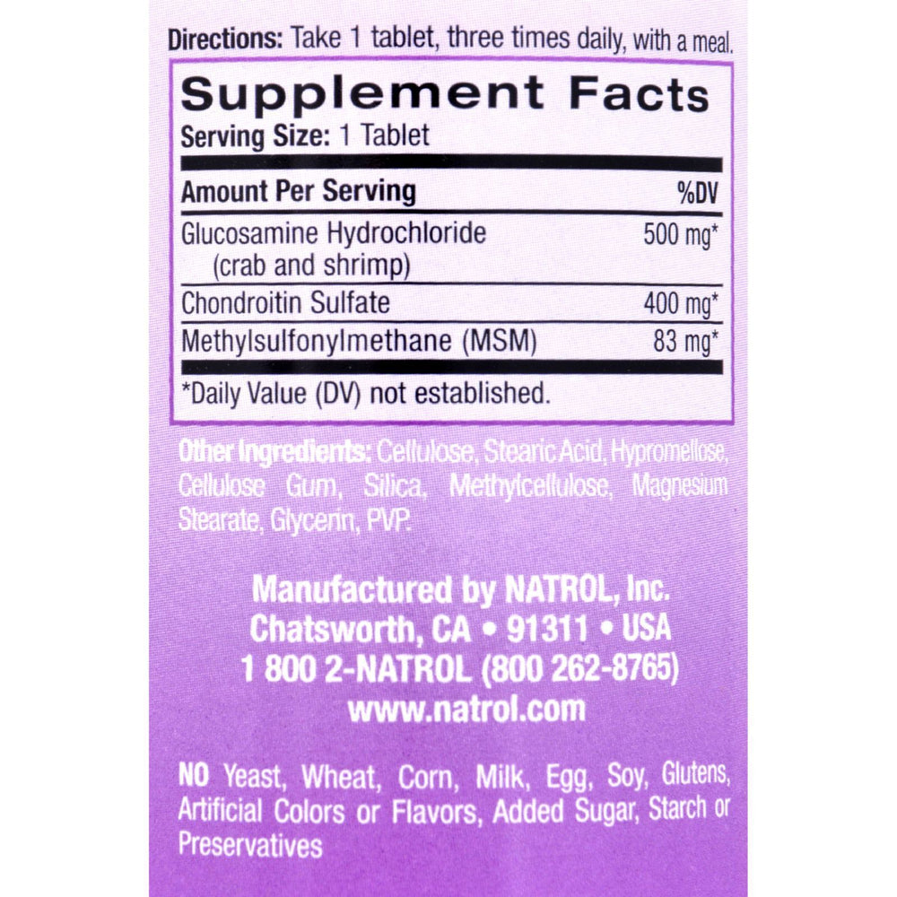 Natrol Glucosamine Chondroitin and MSM - 90 Tablets
