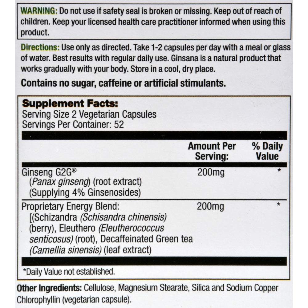 Pharmatron Alan James Ginsana Energy - 105 Softgels