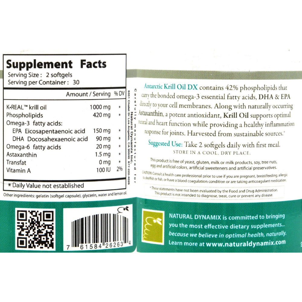 Natural Dynamix Krill Oil DX - 60 Softgels