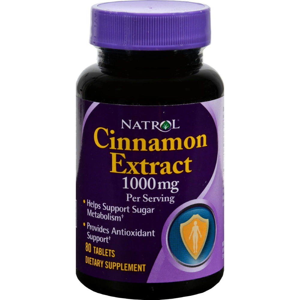 Natrol Cinnamon Extract - 1000 mg - 80 Tablets