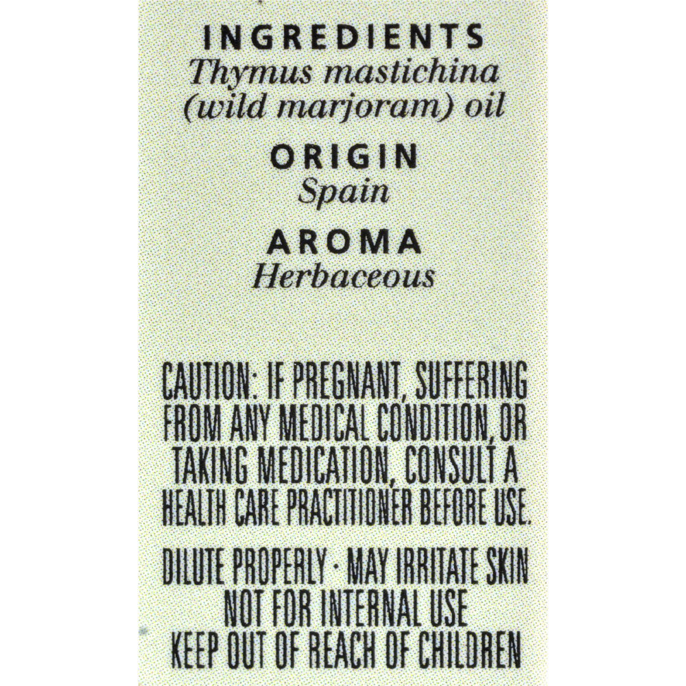 Aura Cacia - Pure Essential Oil Wild Marjoram - 0.5 fl oz