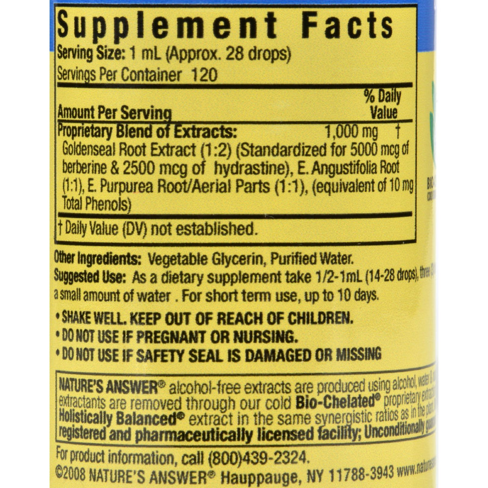 Nature's Answer - Echinacea and Goldenseal - 4 fl oz