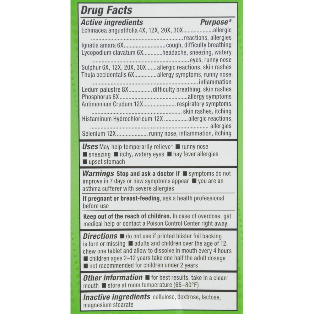 NatraBio Allergy Relief Non-Drowsy - 60 Tablets