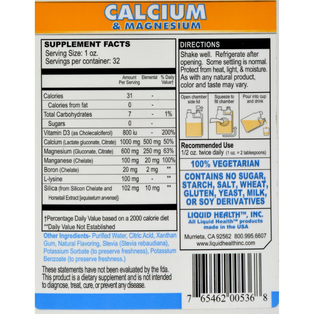 Liquid Health Calcium and Magnesium - 32 fl oz