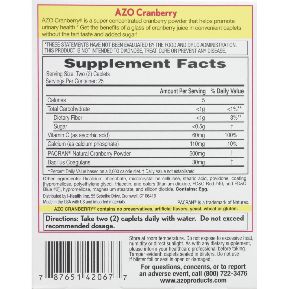 Azo Cranberry Caps - 50 Caplets