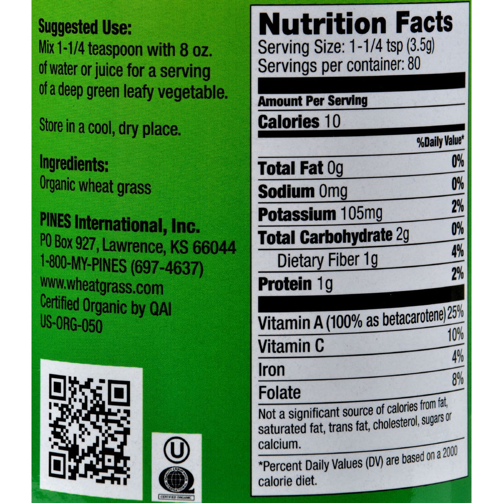 Pines International Wheat Grass Powder - 10 oz