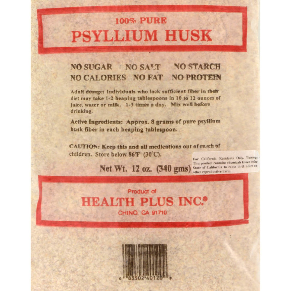 Health Plus - Pure Psyllium Husk - 12 oz