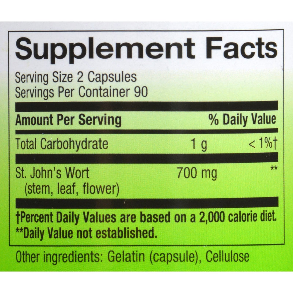 Nature's Way - St John's Wort Herb - 180 Capsules