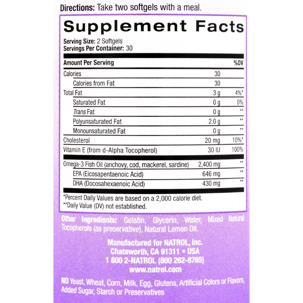 Natrol Extreme Omega - 1200 mg - 60 Softgels
