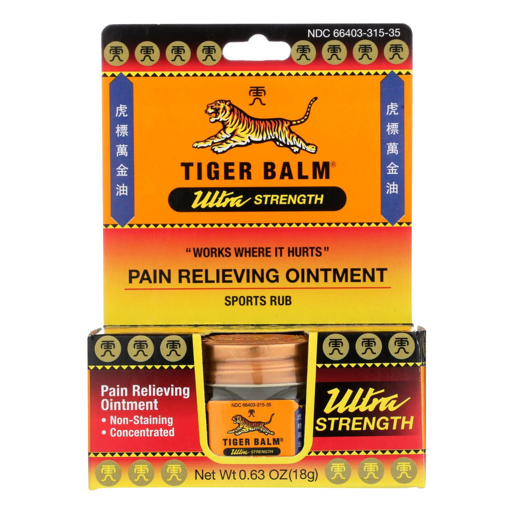Tiger Balm Ultra Strength Pain Relieving Ointment - 0.63 oz