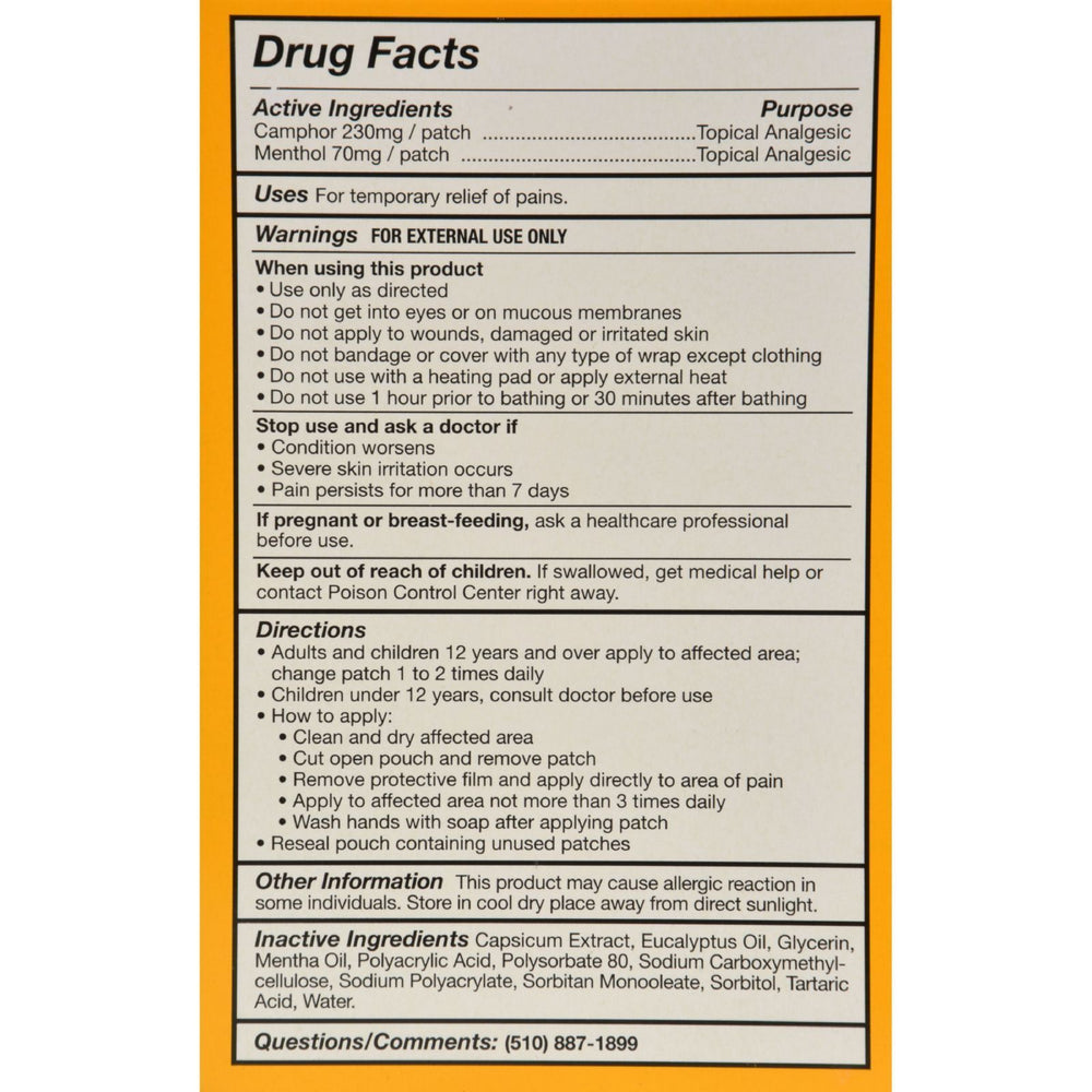 Tiger Balm Pain Relieving Large Patches - Case of 6 - 4 Pack