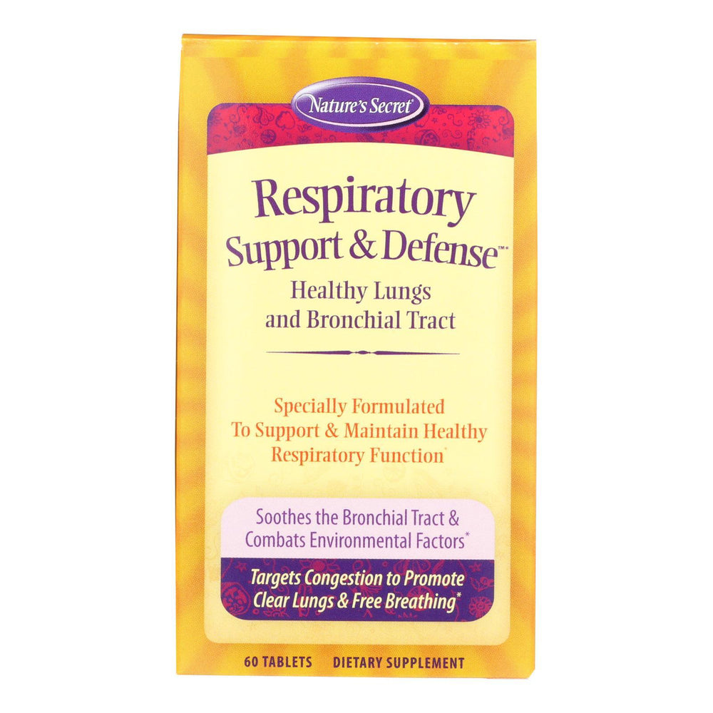 Nature's Secret Respiratory Cleanse and Defense - 60 Tablets