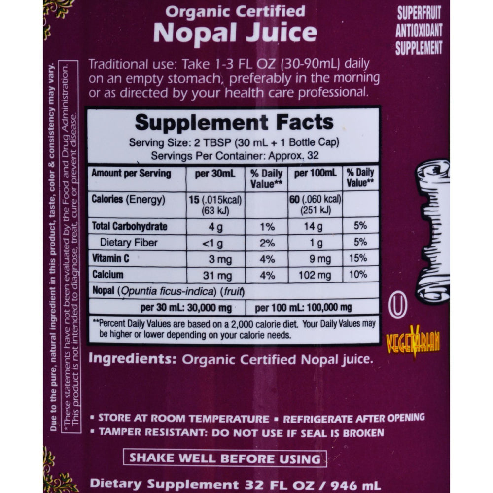 Dynamic Health Organic Certified Nopal Gold - 32 fl oz