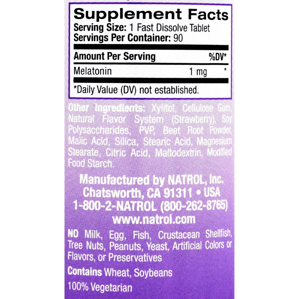 Natrol Fast Dissolving Melatonin - 1 mg - 90 tabs