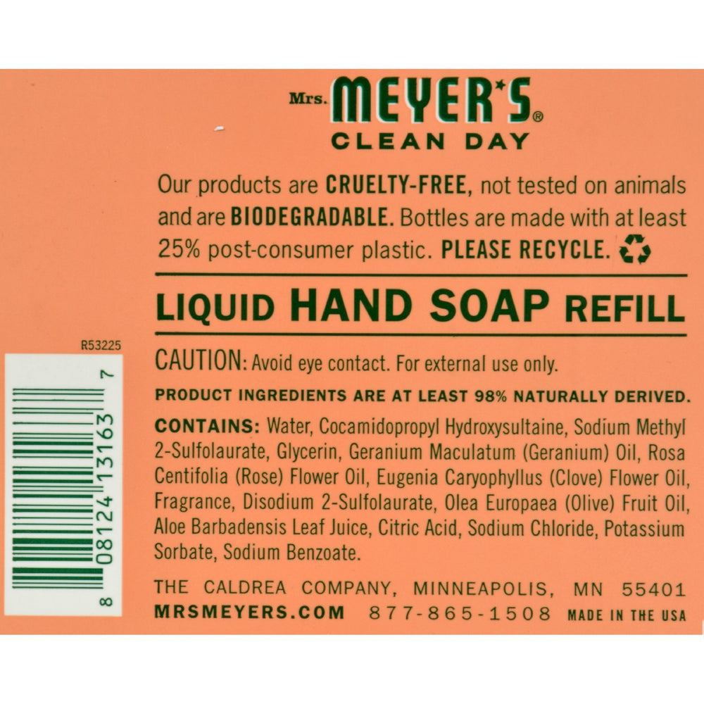 Mrs. Meyer's Clean Day - Liquid Hand Soap Refill - Geranium - 33 fl oz