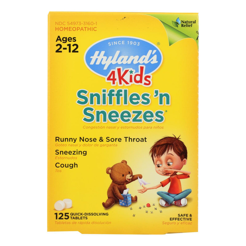 Hylands Homeopathic Sniffles 'n Sneezes 4 Kids - 125 Tablets