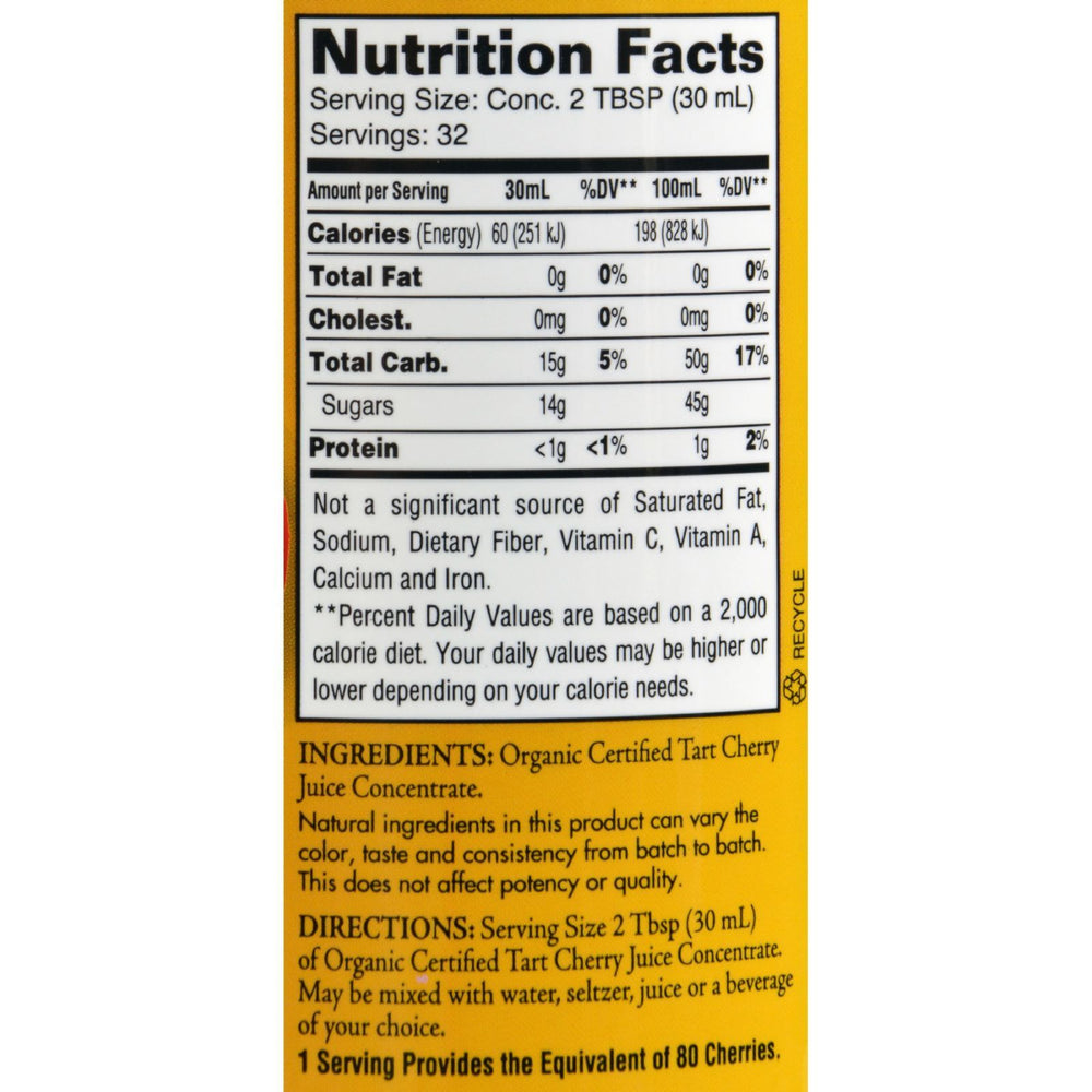Dynamic Health Organic Tart Cherry Juice Concentrate - 32 oz
