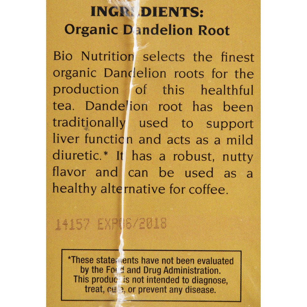 Bio Nutrition - Tea - Dandelion Root - 30 Bags