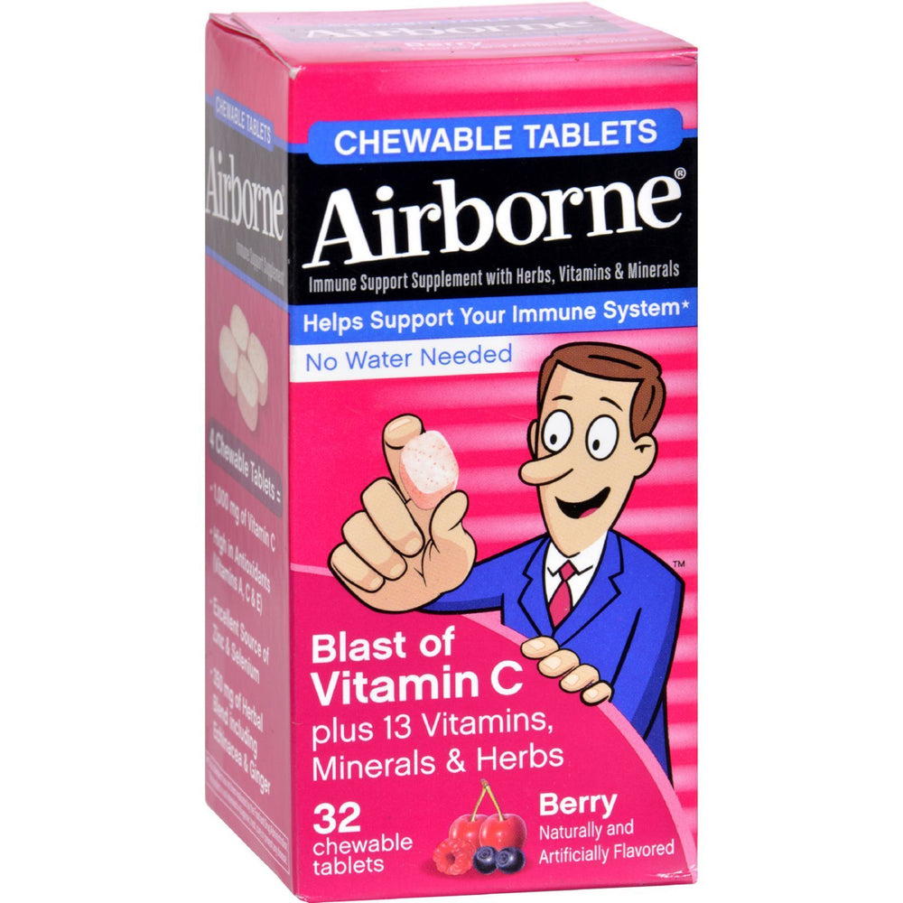 Airborne Chewable Tablets with Vitamin C - Berry - 32 Tablets