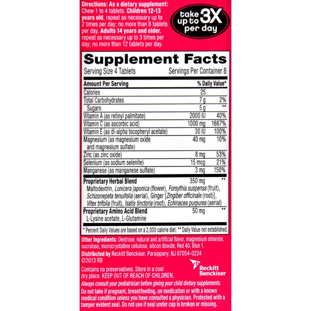 Airborne Chewable Tablets with Vitamin C - Berry - 32 Tablets