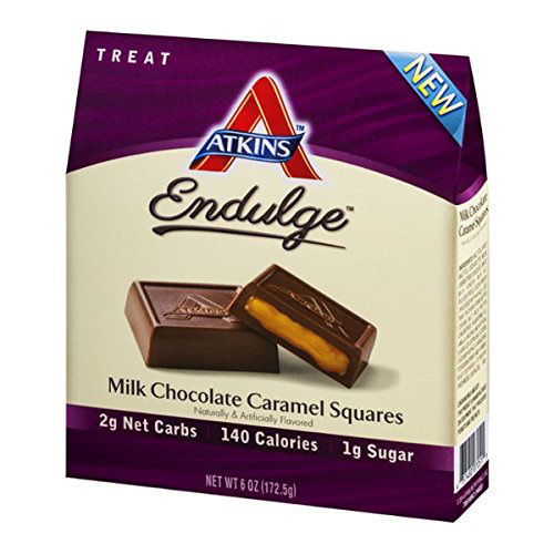 Atkins Endulge Pieces - Milk Chocolate Caramel Squares - 5 oz - 1 Case