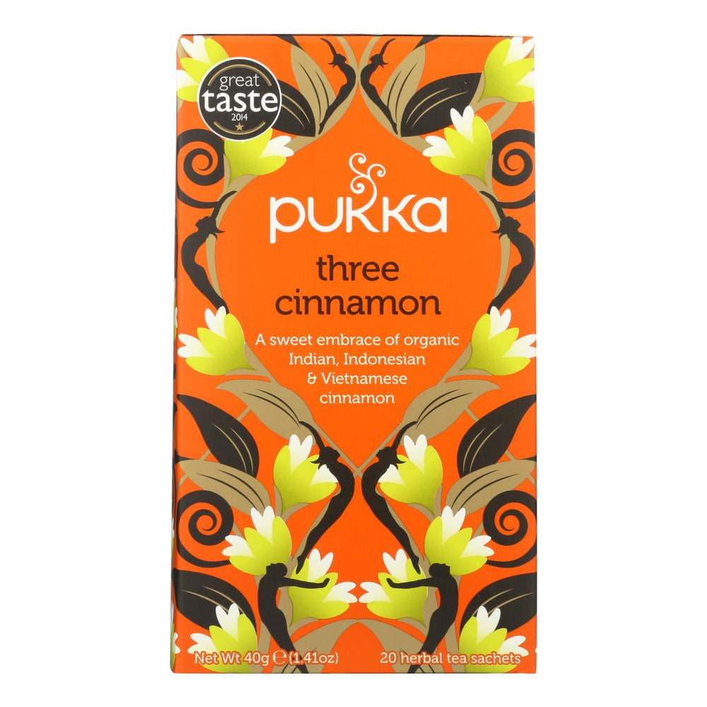 Pukka Herbal Teas Tea - Organic - Three Cinnamon - 20 Bags - Case of 6