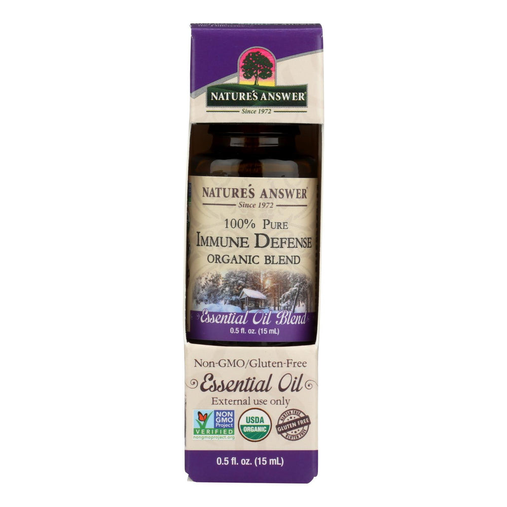 Nature's Answer - Organic Essential Oil Blend - Immune Defense - 0.5 oz.